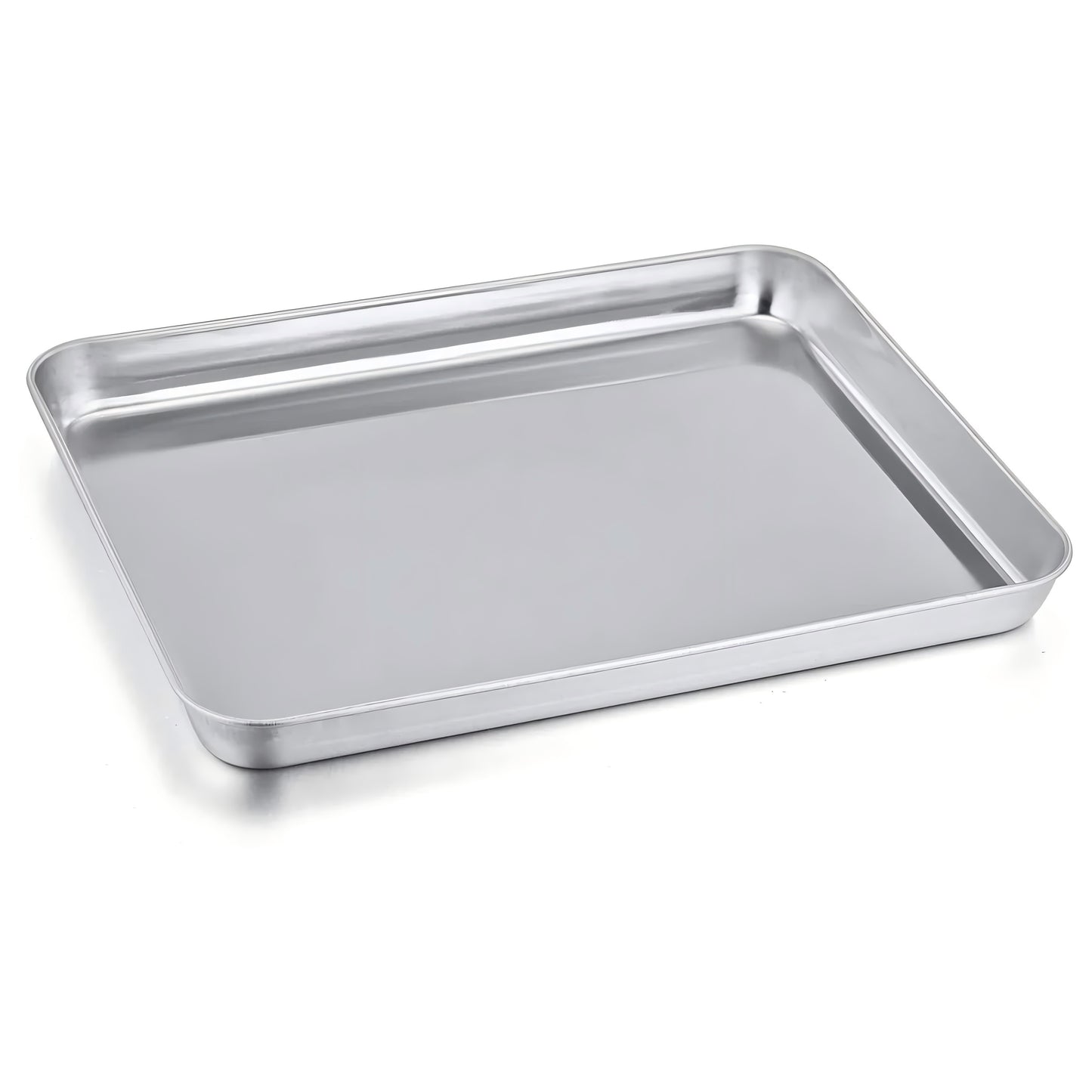 Vesteel Stainless Steel Baking Sheet, 12.5" x 9.75" x 1" Baking Pan Cookie Sheet Toaster Oven Cookie Tray - Mirror Finished & Dishwasher Safe