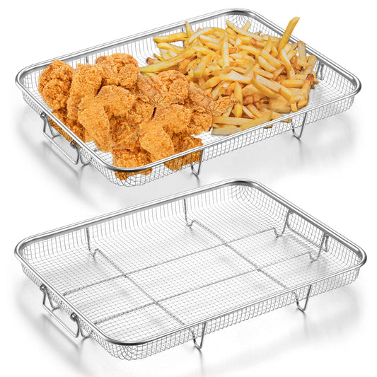 Vesteel Stainless Steel Air Fryer Basket Set of 2 - 15.4" x 11.4"
