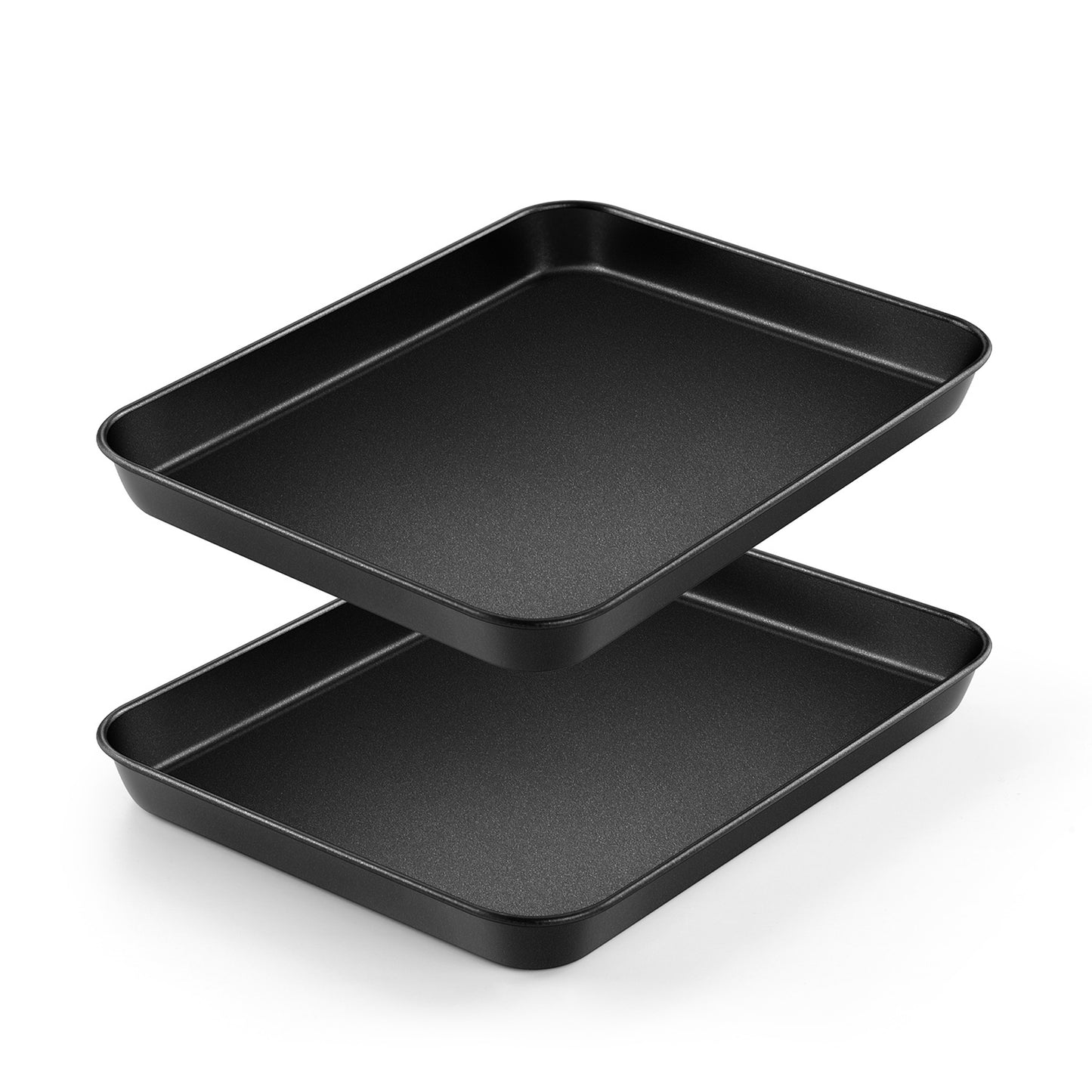 Vesteel Cookie Sheet for Baking Set of 2, Nonstick Carbon Steel Rectangle Baking Pan Oven Tray - 10 x 8 x 1 inches