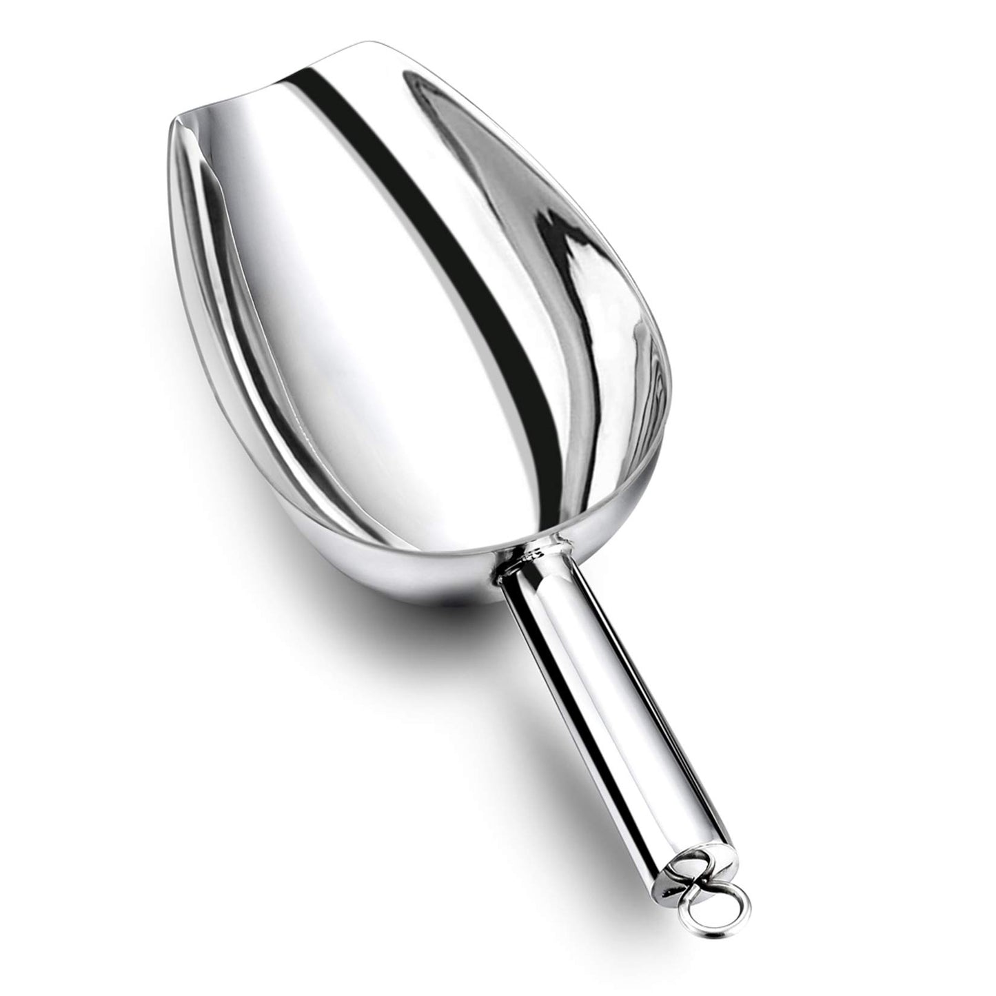 Vesteel Ice Scoop 12 Ounce Stainless Steel Ice Scoop Metal Utility Food Scoop Kitchen Scoops for Ice Cube Candy Flour Sugar
