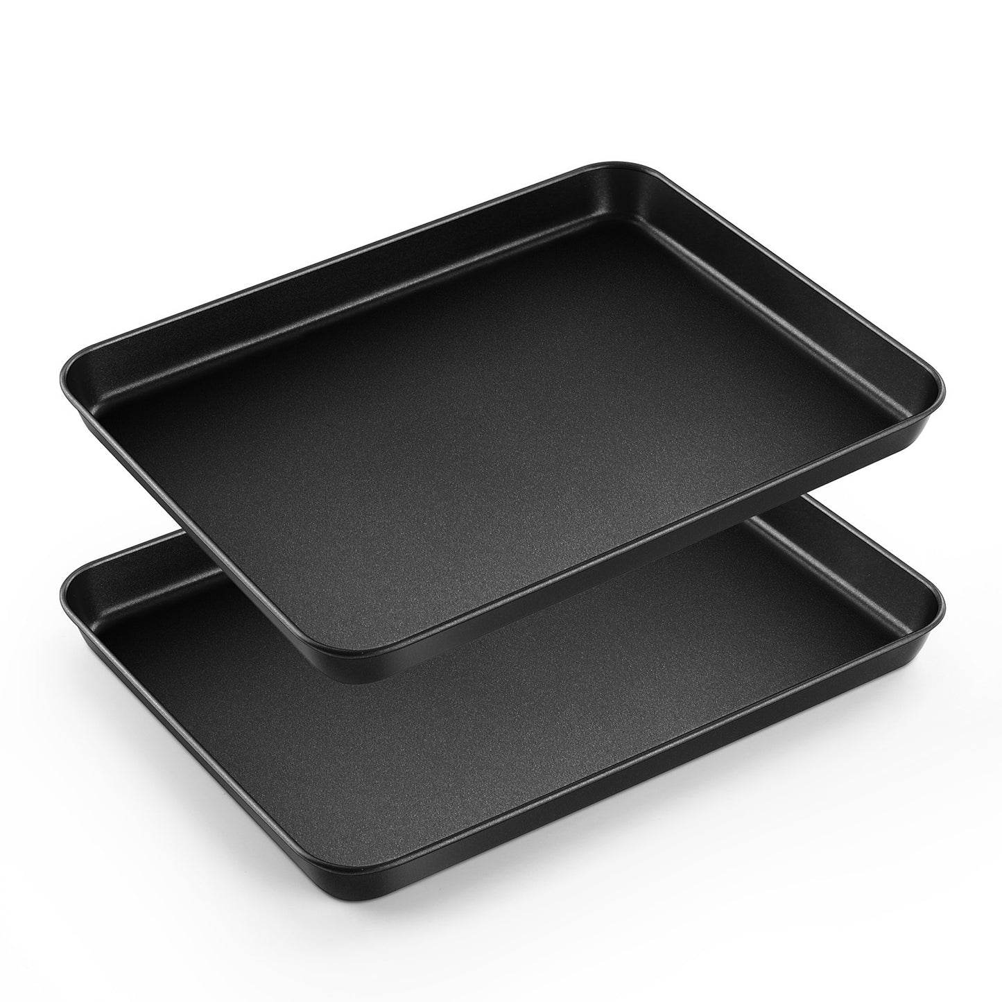 Vesteel Cookie Sheet for Baking Set of 2, Nonstick Carbon Steel Rectangle Baking Pan Oven Tray - 12.5 x 9.75 x 1 inches