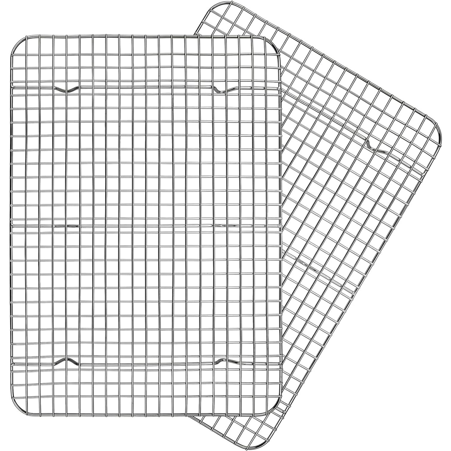 Vesteel Baking Rack Set of 2, Stainless Steel Cooling Rack for Baking Cooking Roasting , 16.5" x 11.4" Grid Wire Rack Cookie Rack, Dishwasher Safe