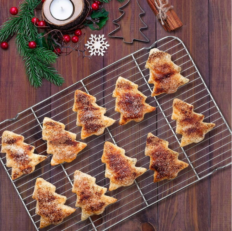 Vesteel Extra Large Baking Sheet and Rack Set of 4 ( 2 Pans + 2 Cooling Racks ), Stainless Steel Cookie Half Sheet Pan Rectangle - 20''x14''x1''