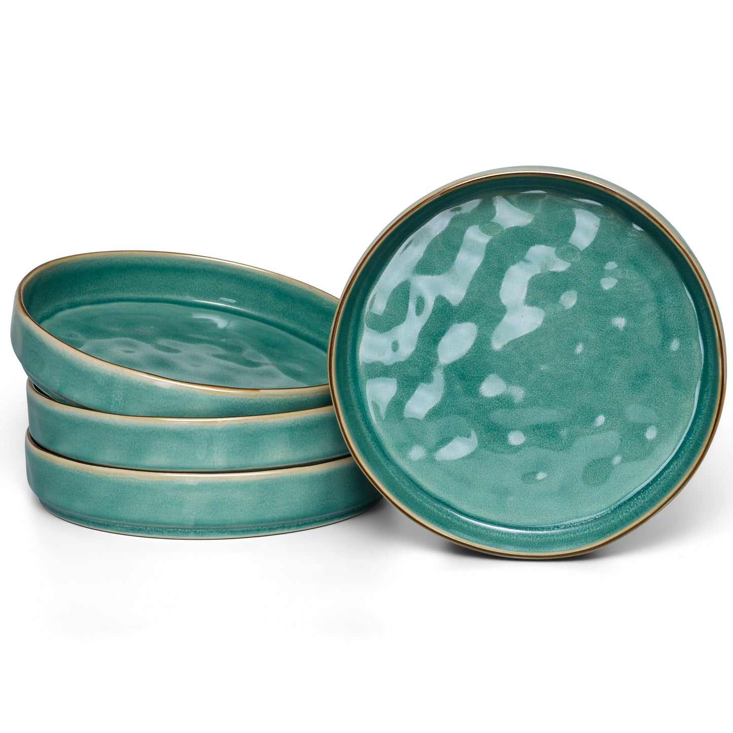Vesteel Pasta Bowls Set of 4, 30oz Stoneware Salad Bowl, Large Dinner Bowls for Eating Serving Soup Noodle Pasta, Microwave & Dishwasher Safe, Jade Green