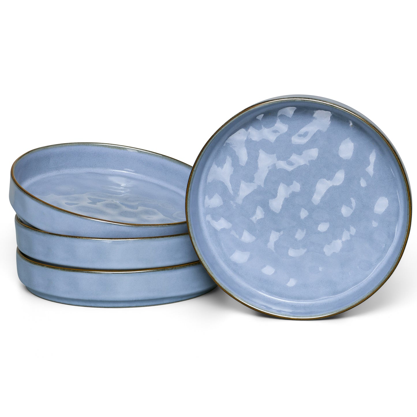 Vesteel Pasta Bowls Set of 4, 30oz Stoneware Salad Bowl, Large Dinner Bowls for Eating Serving Soup Noodle Pasta, Microwave & Dishwasher Safe, Uranus Blue