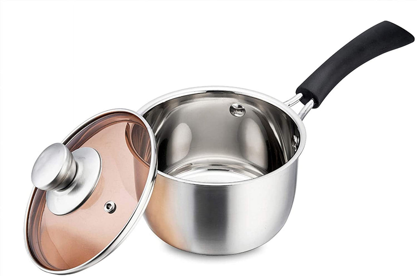 VeSteel 1 Quart Saucepan, Stainless Steel Saucepan with Lid, Small Sauce for Home Kitchen Restaurant Cooking