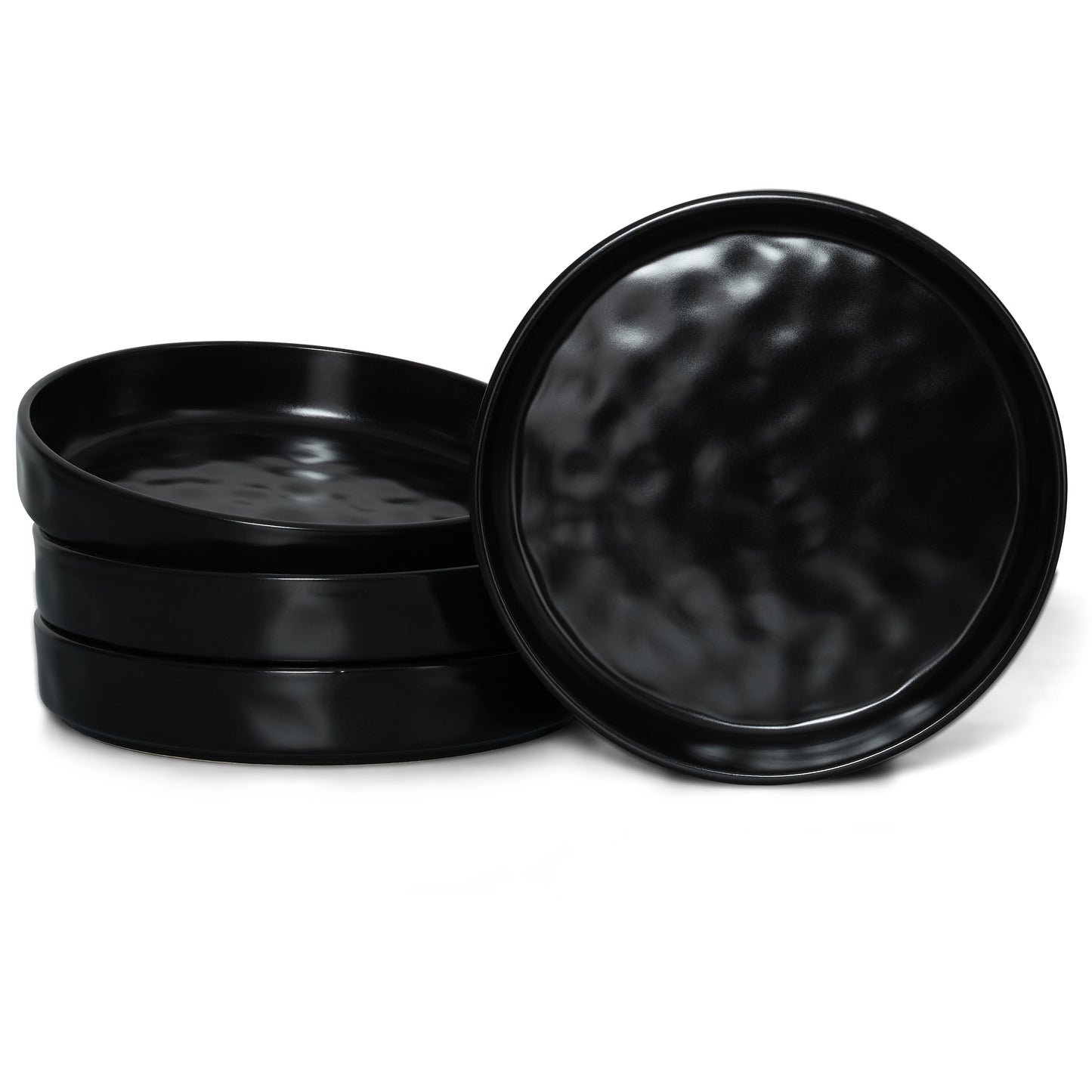 Vesteel Pasta Bowls Set of 4, 32oz Stoneware Salad Bowl, Large Dinner Bowls for Eating Serving Soup Noodle Pasta, Microwave & Dishwasher Safe, Matte Black