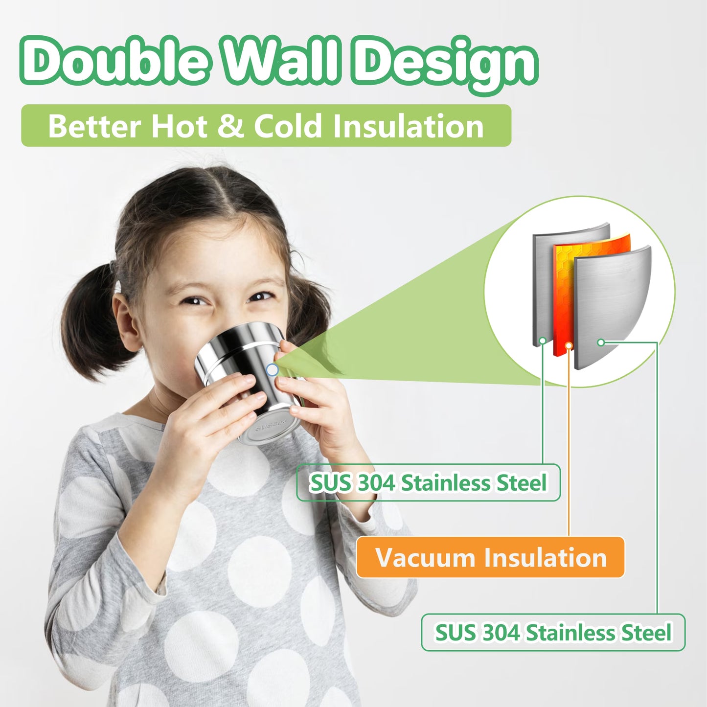 Vesteel 6 Pieces Stainless Steel Cups for Kids, 6 oz Double Wall Metal Drinking Cups, Stackable Tumbler Glasses for Home Restaurant Camping, Mirror Polished & Dishwasher Safe