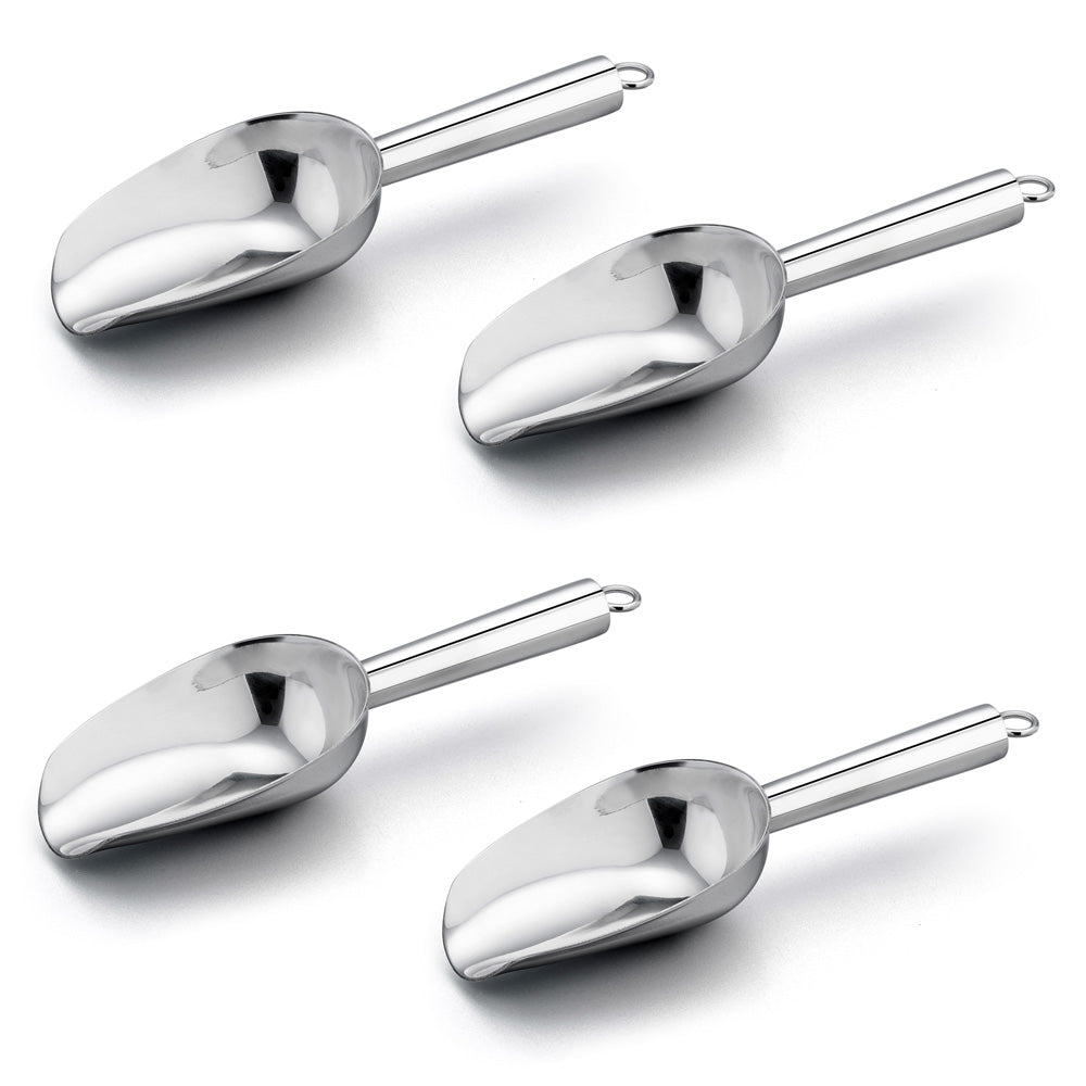VeSteel Rust Resistant 3 oz Stainless Steel 6.5" Kitchen Utility Scoop