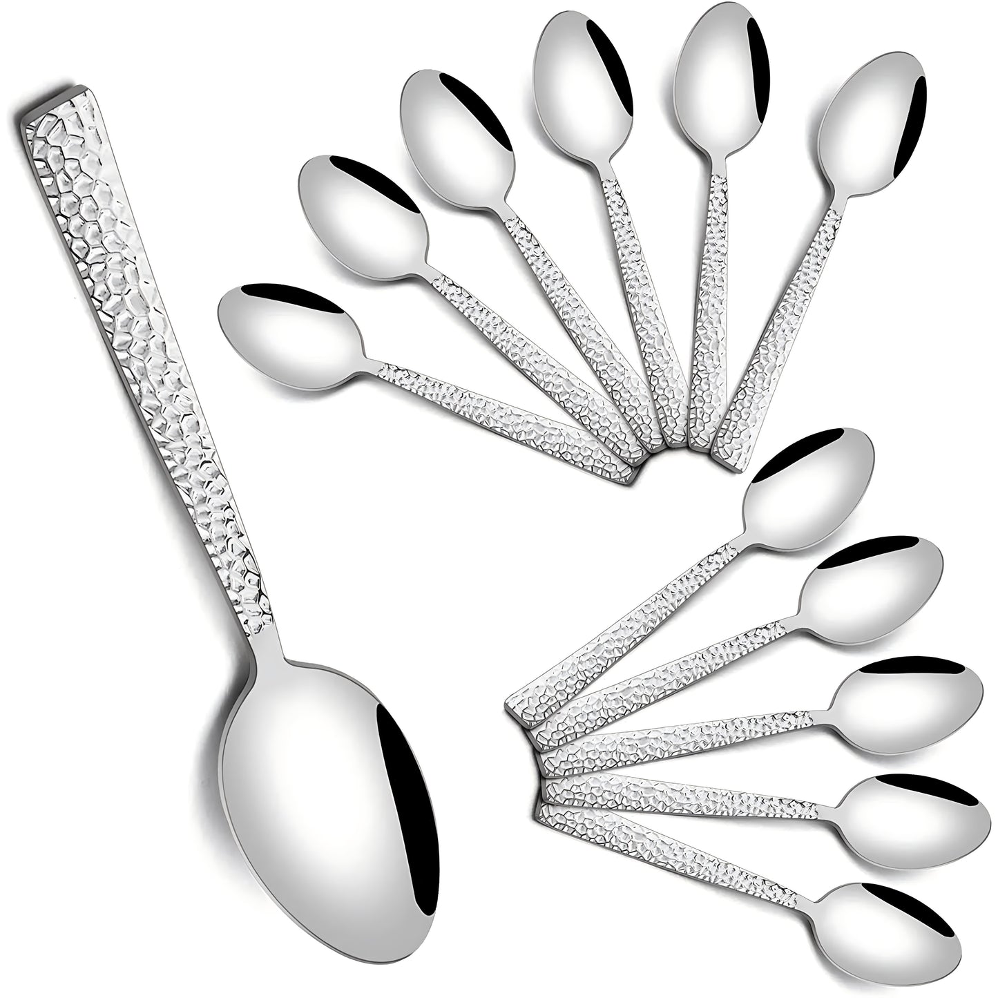 VeSteel Stainless Steel Teaspoons Set, 12 Count