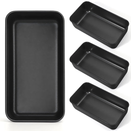 Vesteel Loaf Pan Set of 4, 9x5 Inch Nonstick Bread Pans with Stainless Steel Core, Metal Toast Baking Pans for Bread Meatloaf Brownie and Lasagna Cake, Non Toxic & Rust Proof