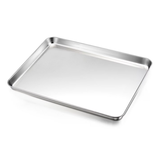 Vesteel Baking Cookie Sheet, 16 x 12 x 1 inches Stainless Steel Rectangle Baking Pan Oven Tray