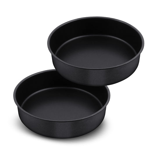 8 Inch Round Cake Pan Set of 2, Vesteel Stainless Steel Round Cake Baking Pans for Layer/Birthday/Wedding Cake, Nonstick & Heavy Duty