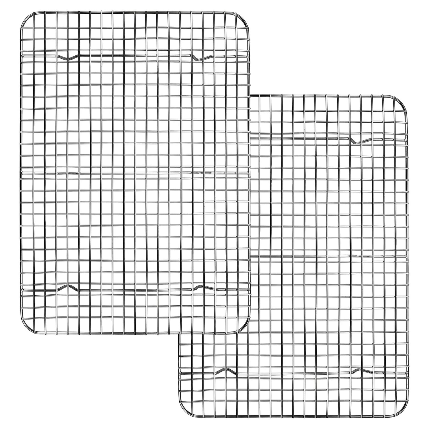 Vesteel 2-Pack Cooling Rack for Baking, Stainless Steel Cookie Rack for Baking Cooking Roasting , 15.4" x 11.4" Grid Wire Rack Fits Baking Sheet Pan, Dishwasher Safe