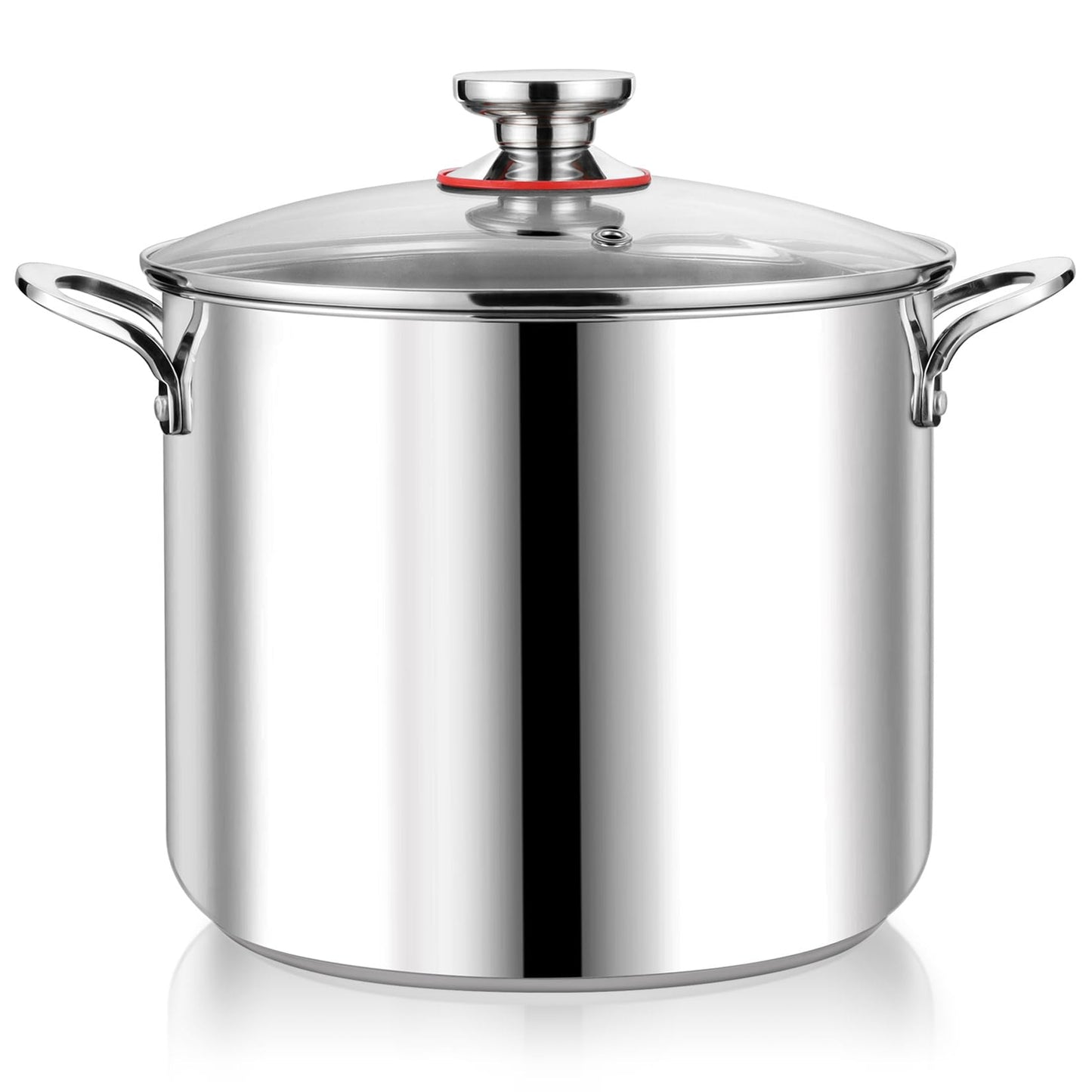 Vesteel 12QT Stockpot, 18/10 Stainless Steel Stockpot with Lid for Cooking Simmering Soup Stew, Heavy Duty Cookware Works w/Induction, Non-toxic & Corrosion Resistant, Dishwasher Safe